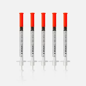 Pack of 5 pcs. B. Braun syringe 1ml/cc 31G 5/16" (0.25mm x 8mm)